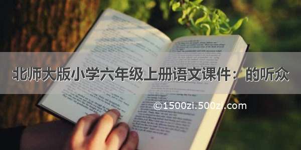 北师大版小学六年级上册语文课件：的听众