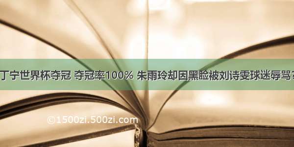 丁宁世界杯夺冠 夺冠率100% 朱雨玲却因黑脸被刘诗雯球迷辱骂？