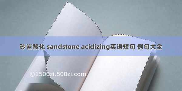 砂岩酸化 sandstone acidizing英语短句 例句大全