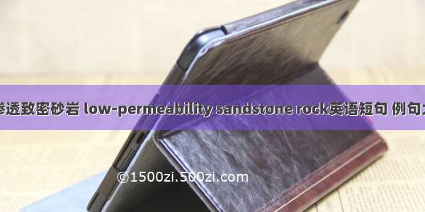 低渗透致密砂岩 low-permeability sandstone rock英语短句 例句大全