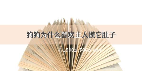 狗狗为什么喜欢主人摸它肚子