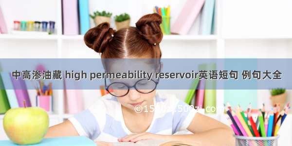 中高渗油藏 high permeability reservoir英语短句 例句大全