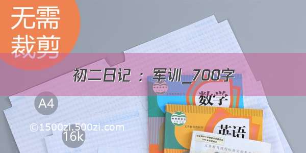 初二日记 ：军训_700字