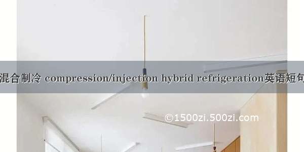 压缩/喷射混合制冷 compression/injection hybrid refrigeration英语短句 例句大全