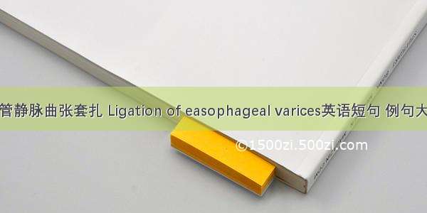 食管静脉曲张套扎 Ligation of easophageal varices英语短句 例句大全