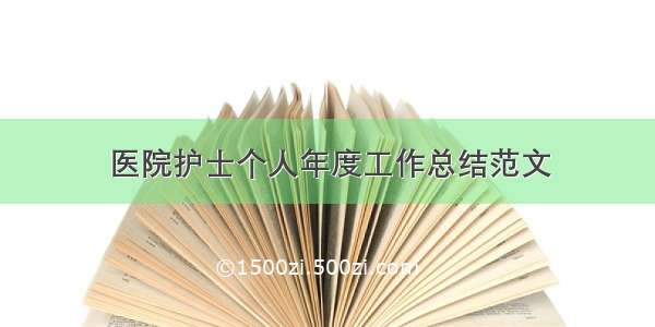 医院护士个人年度工作总结范文