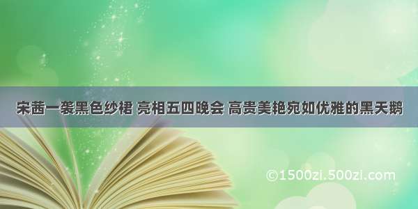 宋茜一袭黑色纱裙 亮相五四晚会 高贵美艳宛如优雅的黑天鹅