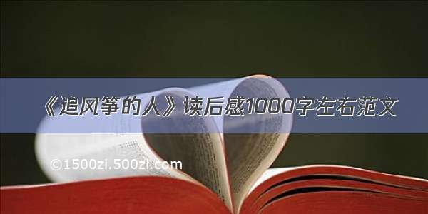 《追风筝的人》读后感1000字左右范文