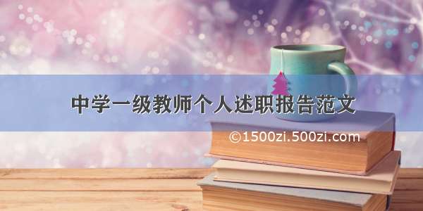 中学一级教师个人述职报告范文