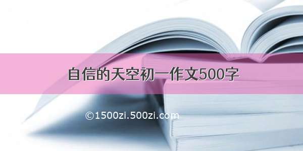 自信的天空初一作文500字