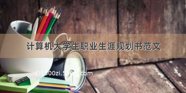 计算机大学生职业生涯规划书范文