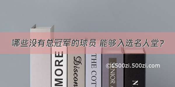 哪些没有总冠军的球员 能够入选名人堂？