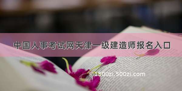 中国人事考试网天津一级建造师报名入口