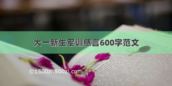 大一新生军训感言600字范文