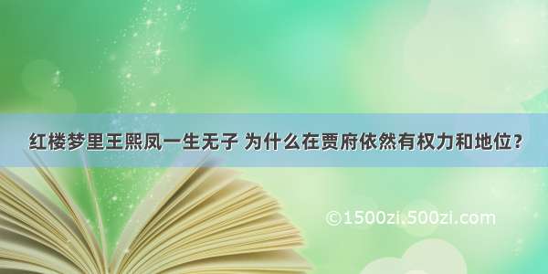 红楼梦里王熙凤一生无子 为什么在贾府依然有权力和地位？