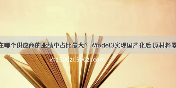 国产特斯拉在哪个供应商的业绩中占比最大？ Model3实现国产化后 原材料零部件开支可