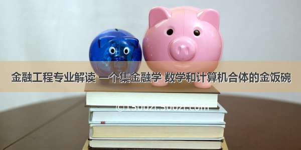 金融工程专业解读 一个集金融学 数学和计算机合体的金饭碗