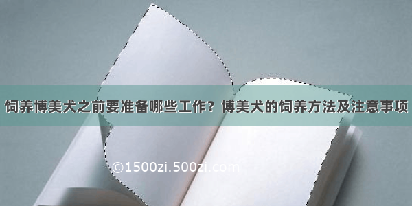 饲养博美犬之前要准备哪些工作？博美犬的饲养方法及注意事项