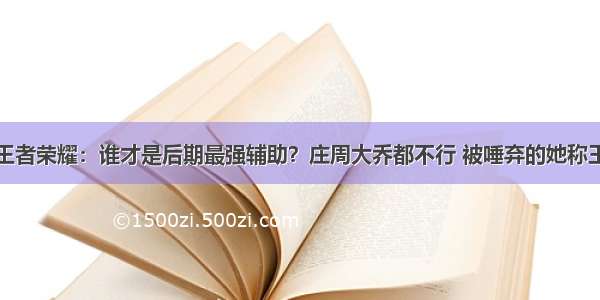 王者荣耀：谁才是后期最强辅助？庄周大乔都不行 被唾弃的她称王