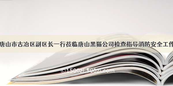 唐山市古冶区副区长一行莅临唐山黑猫公司检查指导消防安全工作