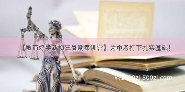 【敏而好学新初三暑期集训营】为中考打下扎实基础！