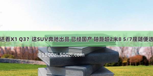 还看X1 Q3？这SUV奔驰出品 已经国产 轴距超2米8 5/7座随便选