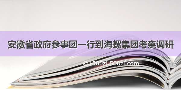 安徽省政府参事团一行到海螺集团考察调研