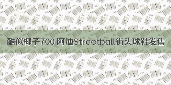 酷似椰子700 阿迪Streetball街头球鞋发售