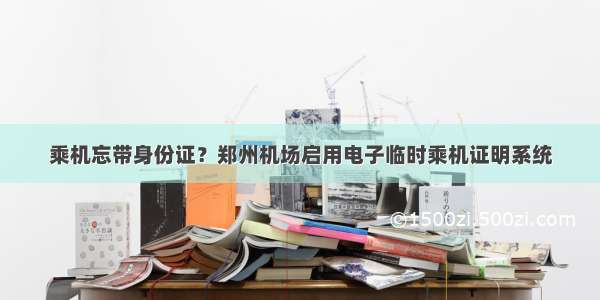 乘机忘带身份证？郑州机场启用电子临时乘机证明系统