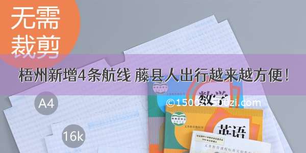 梧州新增4条航线 藤县人出行越来越方便！