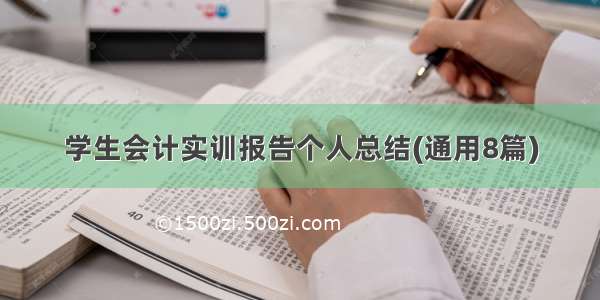 学生会计实训报告个人总结(通用8篇)