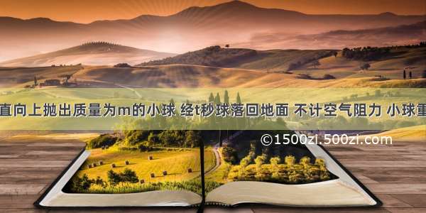 从地面竖直向上抛出质量为m的小球 经t秒球落回地面 不计空气阻力 小球重力势能的