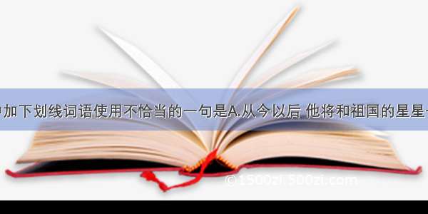 下列各句中加下划线词语使用不恰当的一句是A.从今以后 他将和祖国的星星一起 熠熠闪