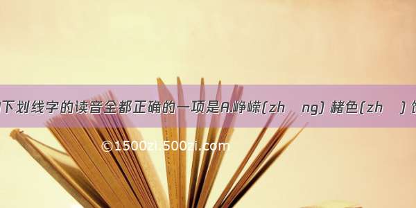 下列句子中加下划线字的读音全都正确的一项是A.峥嵘(zhēng) 赭色(zhě) 饿殍(piǎo) 