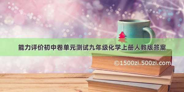 能力评价初中卷单元测试九年级化学上册人教版答案