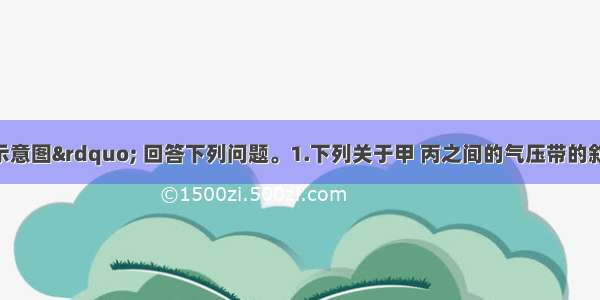 读“风带示意图” 回答下列问题。1.下列关于甲 丙之间的气压带的叙述 正确的是A.空