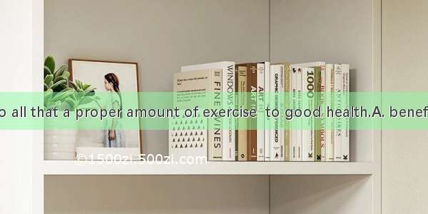 It is known to all that a proper amount of exercise  to good health.A. benefitsB. contribu