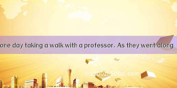 A young man was one day taking a walk with a professor. As they went along  they saw 36in