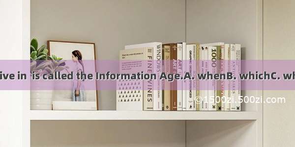 We now live in  is called the Information Age.A. whenB. whichC. whatD. that