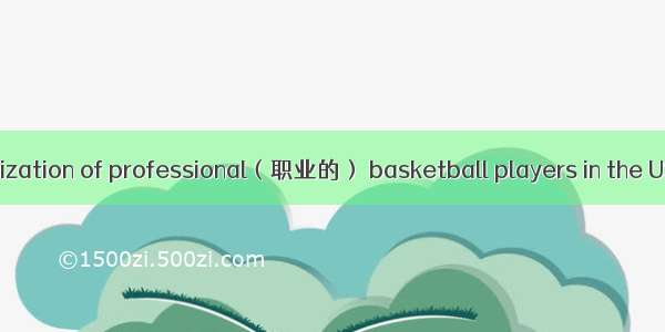 The NBA is  organization of professional（职业的） basketball players in the USA. A. a B. an C.