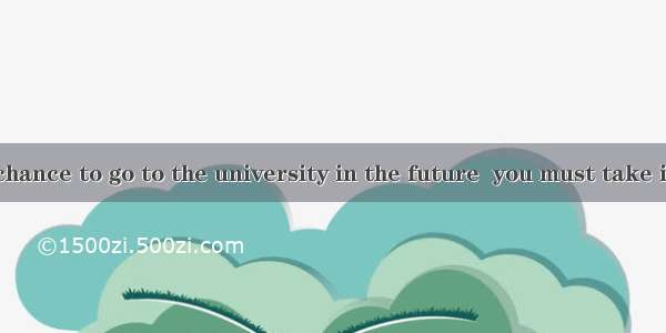 you have the chance to go to the university in the future  you must take it.A. WillB. Wo