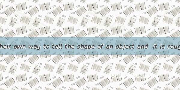 Elephants have their own way to tell the shape of an object and  it is rough or smooth.A.