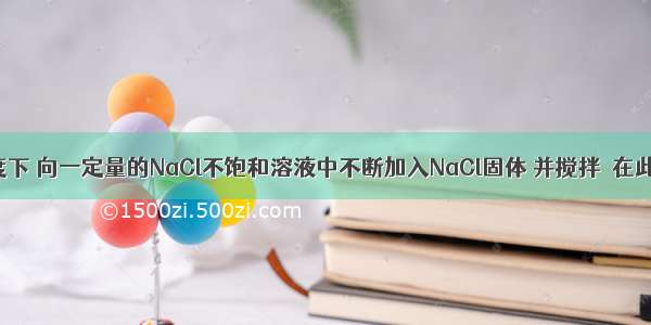 在一定温度下 向一定量的NaCl不饱和溶液中不断加入NaCl固体 并搅拌．在此过程中 加