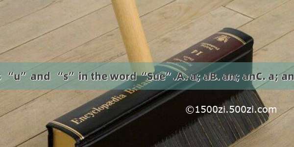 There is  “u” and  “s” in the word “Sue”.A. a; aB. an; anC. a; anD. an; a