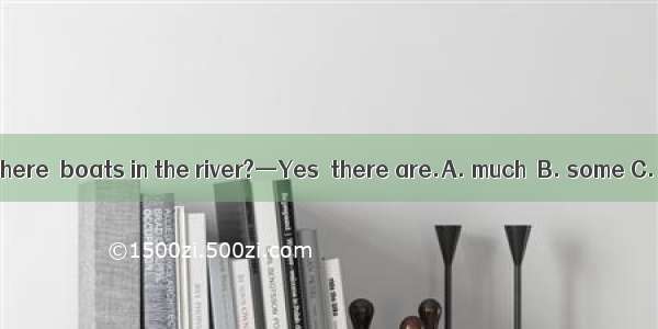 —Are there  boats in the river?—Yes  there are.A. much  B. some C. any