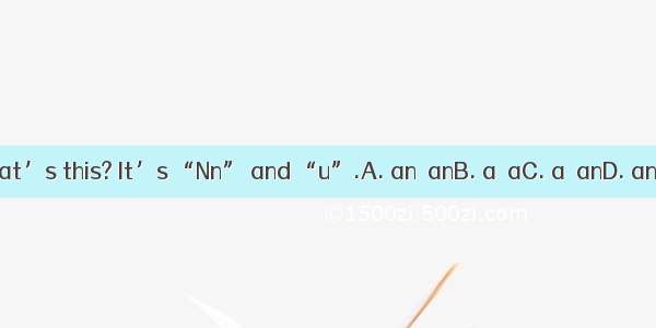 What’s this? It’s “Nn” and “u”.A. an  anB. a  aC. a  anD. an  a