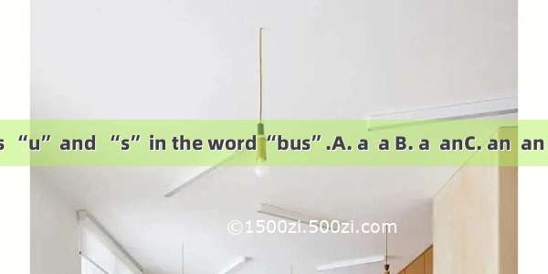 There is  “u” and  “s” in the word “bus”.A. a  a B. a  anC. an  an D. an  a