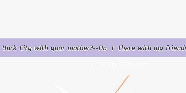 --Did you  to New York City with your mother?--No  I  there with my friends.A. go; goB. we