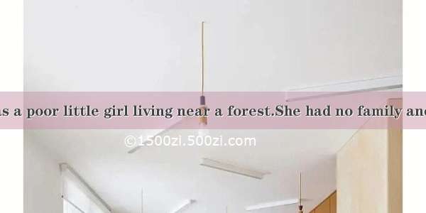 Once there was a poor little girl living near a forest.She had no family and no one to lov