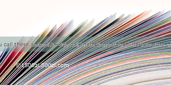 —What do you call these animals?—We call them kangaroos. The structure of sentence is .A.